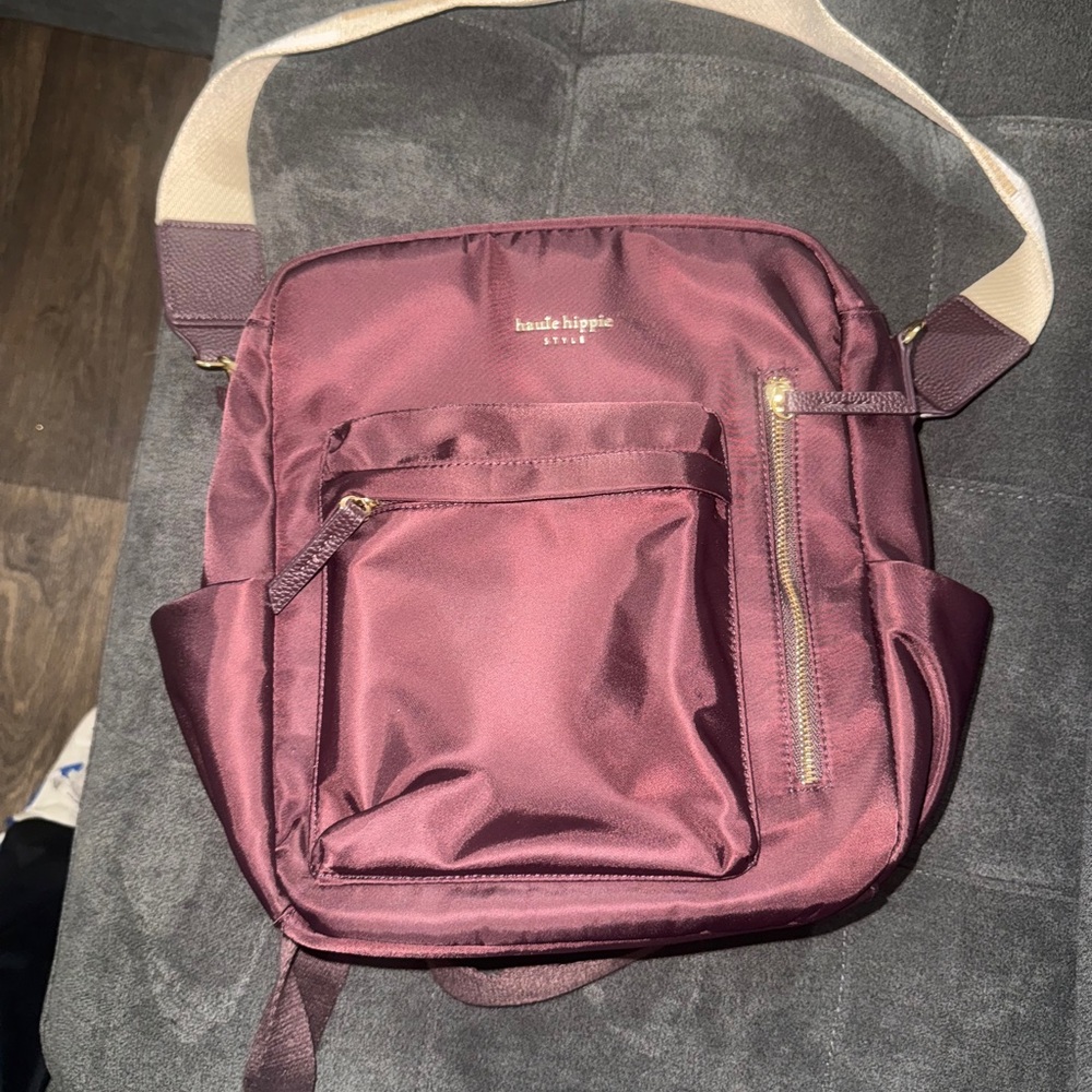 Haute Hippie Burgundy Messenger Bag